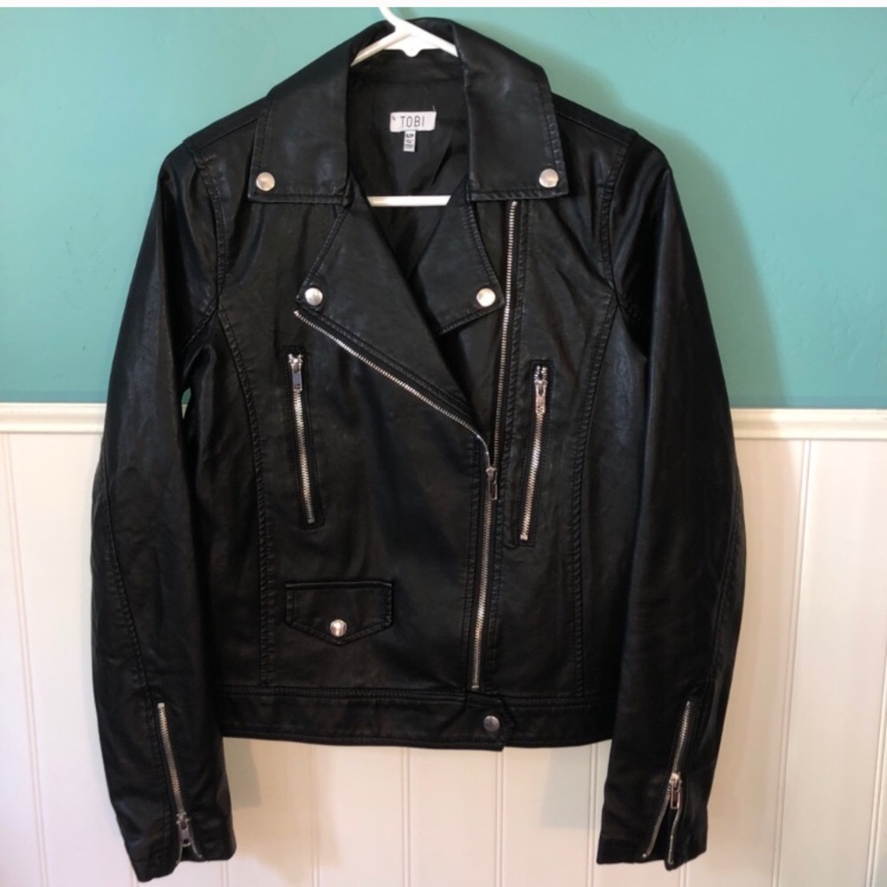 Tobi faux leather jacket